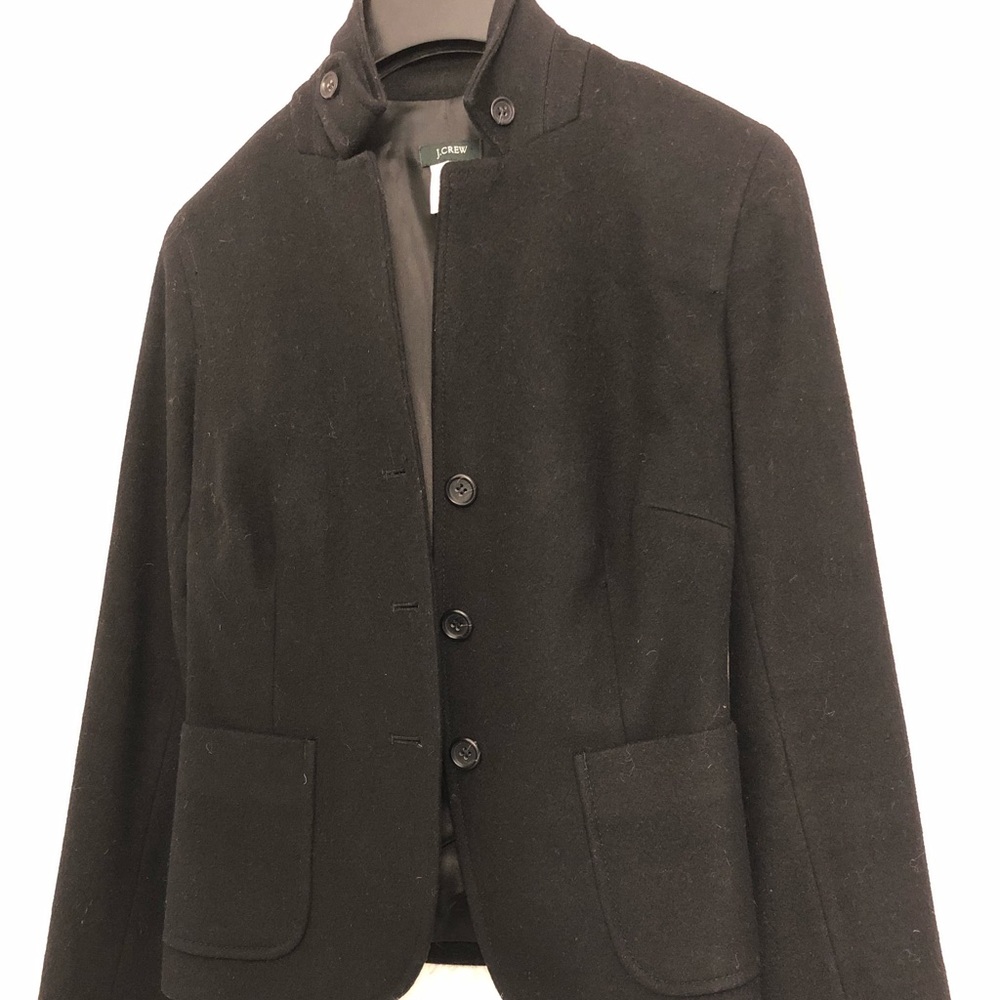 Fitted wool notch collar blazer